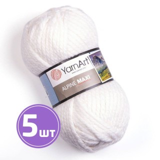 Пряжа YarnArt Alpine Maxi (676), ультра белый, 5 шт. по 250 г Пряжа YarnArt Alpine Maxi (676), ультра белый, 5 шт. по 250 г