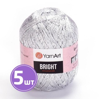 Пряжа YarnArt Bright (128), бело-серебряный, 5 шт. по 90 г Пряжа YarnArt Bright (128), бело-серебряный, 5 шт. по 90 г
