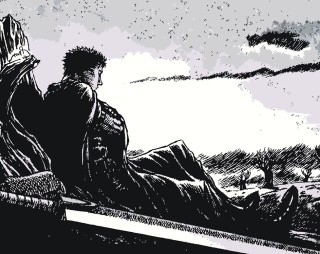 Картина по номерам «Берсерк Berserk манга аниме: Гатс чб» Картина по номерам «Берсерк Berserk манга аниме: Гатс чб»