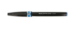 Браш пен Brush Sign Pen Artist, ultra-fine, 0,5 - 5 мм, цвет: голубой, Pentel Браш пен Brush Sign Pen Artist, ultra-fine, 0,5 - 5 мм, цвет: голубой, Pentel