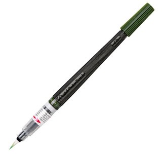 Кисть с краской Colour Brush, 1-10 мм, 5 мл, цвет: оливковый, Pentel Кисть с краской Colour Brush, 1-10 мм, 5 мл, цвет: оливковый, Pentel