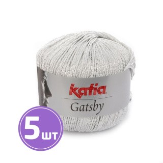 Пряжа Katia Gatsby (88500), белый-серебро, 5 шт. по 50 г Пряжа Katia Gatsby (88500), белый-серебро, 5 шт. по 50 г