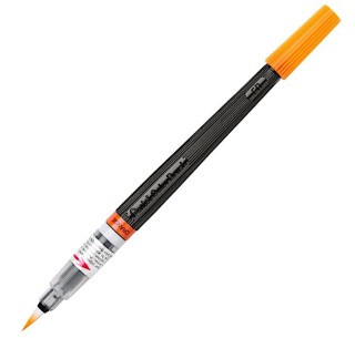 Кисть с краской Colour Brush, 1-10 мм, 5 мл, цвет: оранжевый, Pentel Кисть с краской Colour Brush, 1-10 мм, 5 мл, цвет: оранжевый, Pentel