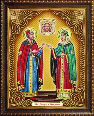 Алмазная вышивка «Икона Петр и Феврония» Алмазная вышивка «Икона Петр и Феврония»